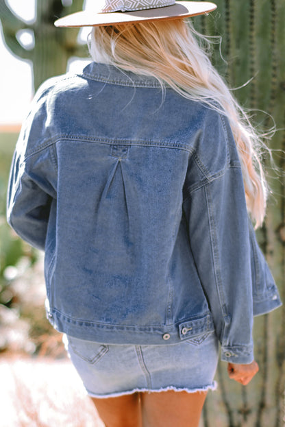 Threaded Pear Ella Wind Washed Oversize Jacket