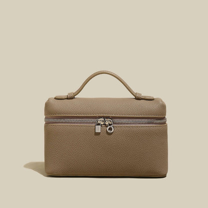 Traveler's Top-Handle Rectangle Box Mini Make Up Bag