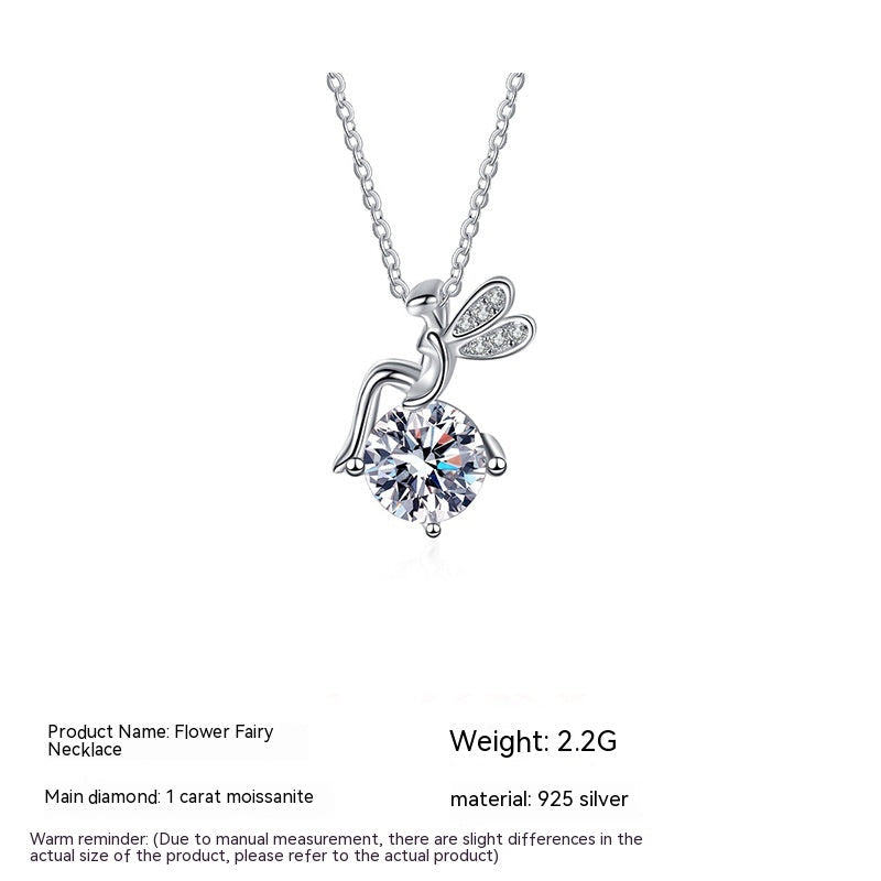 Moissanite Diamond 925 Sterling Silver Necklace for Women | Elegant Farcent Pendant Jewelry | Certified Brilliant Moissanite Solitaire Necklace | Luxury Gift for Anniversary & Weddings