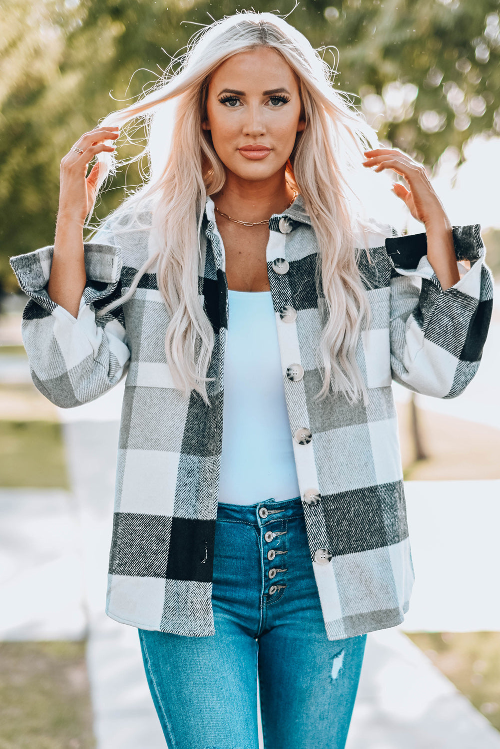Threaded Pear Leslie Block Long Sleeve Jacket