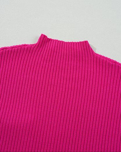 Ayla Short Sleeve Sweater - Bright Pink