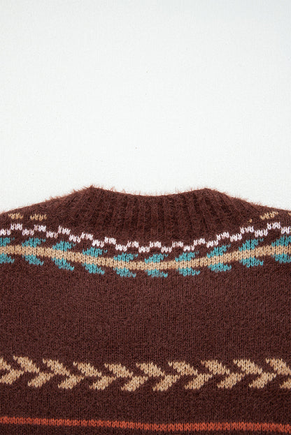 Threaded Pear Madison Knitted Drop Shoulder Sweater