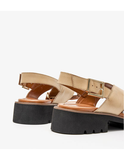 Women’s Retro Cross-Strap Chunky Heels | Elegant Block Heel Sandals with Secure Buckle | Modern Vintage Square-Toe Party Shoes | Comfortable High-Rise Statement Sandals | 2026 Luxury Evening Footwear