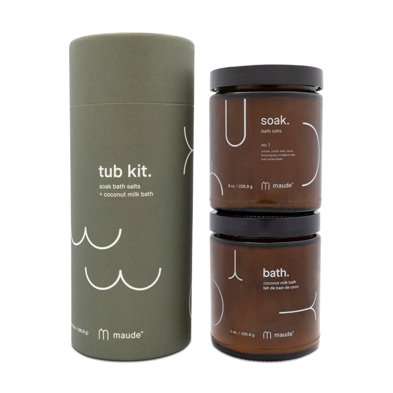 Bath Soak Salts + Coconut Milk Bath Maude Tub Kit Set