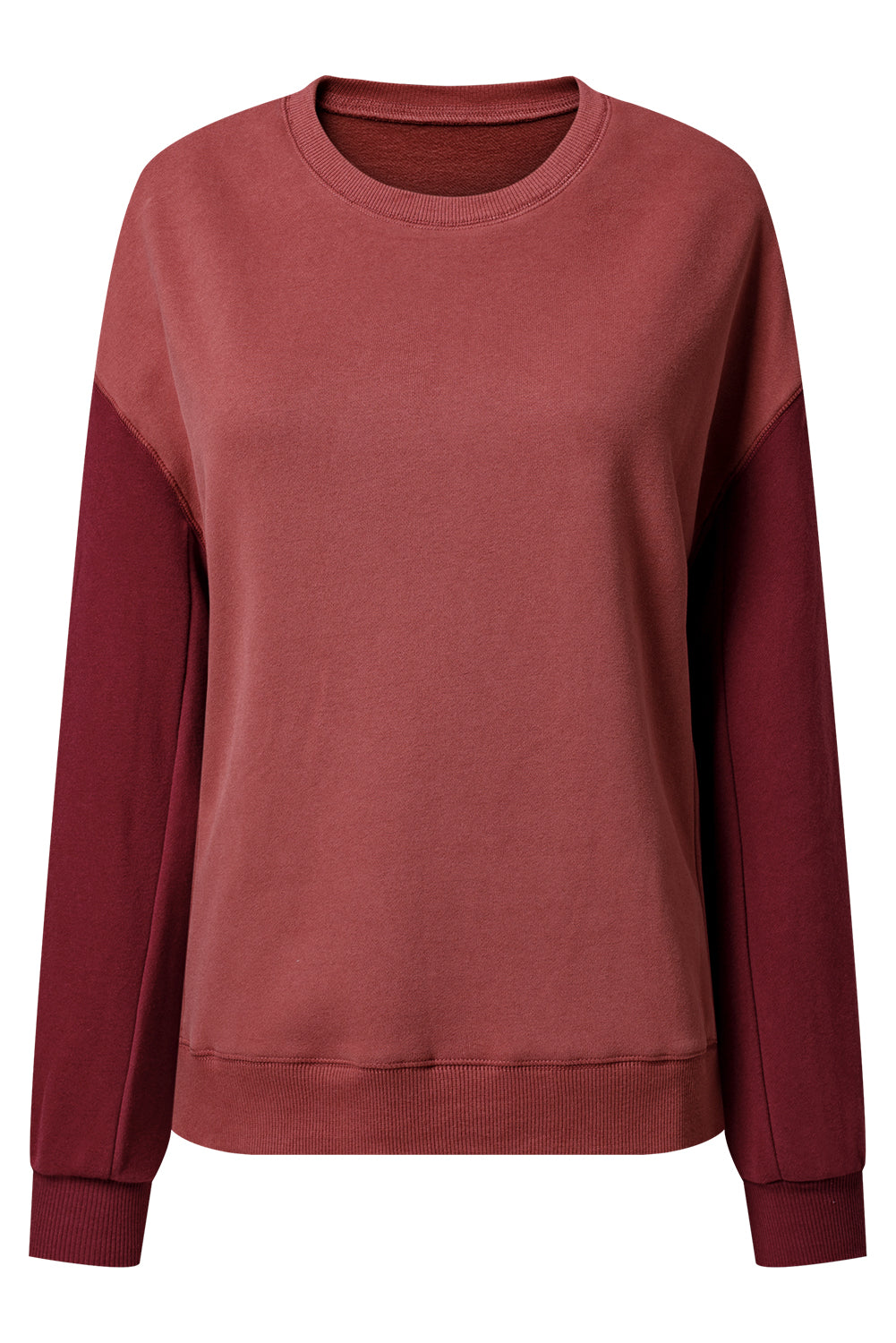 Threaded Pear Ella Patchwork Drop Shoulder Pullover