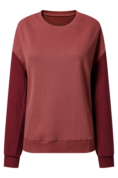 Threaded Pear Ella Patchwork Drop Shoulder Pullover