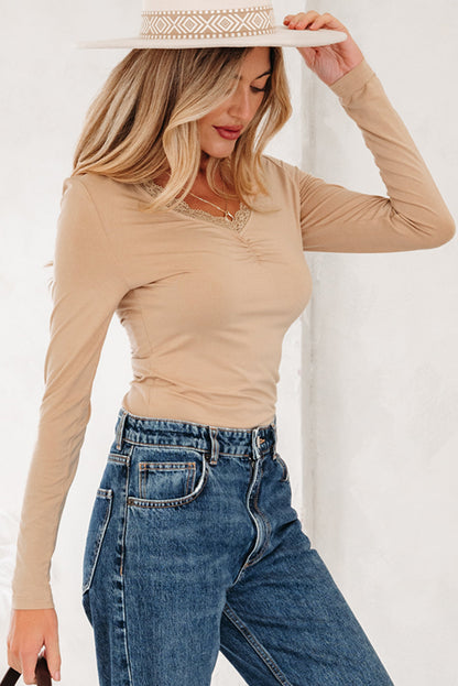 Threaded Pear Collins Sleeve T Shirt Long Sleeve Top