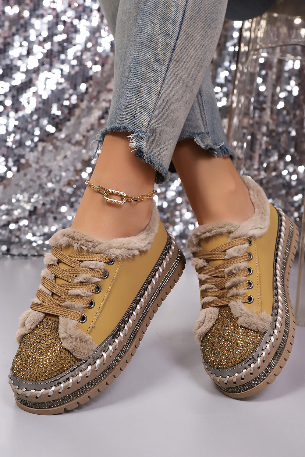 Threaded Pear Harper Lace Up Flat Shoes