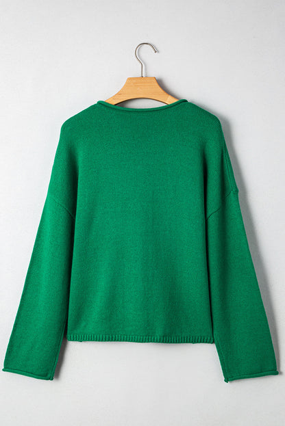 Threaded Pear Evatyn Knit Drop Shoulder Sweater