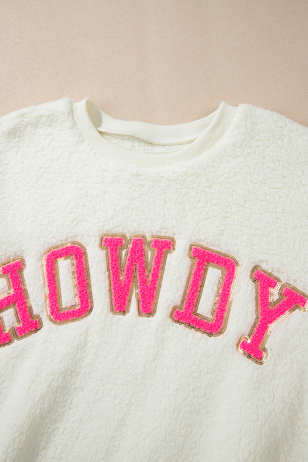 Threaded Pear Mila Sherpa Howdy Patched Pullover