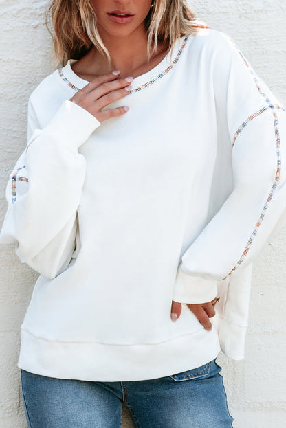 Threaded Pear Jordyn Rainbow Pullover Sweatshirt