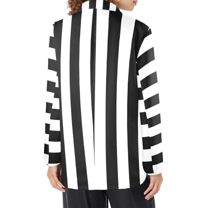 Baha Ranch BeetleJuice Prison Stripe Blazer Women's