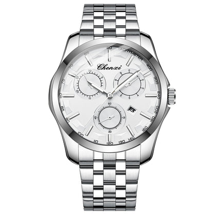 Men’s Luxury Business Watch with Luminous Hands | High-Sense Executive Wristwatch | Trendy Minimalist Quartz Business Watch | Waterproof Professional Men’s Timepiece | 2026 High-Fashion Stainless Steel Watch