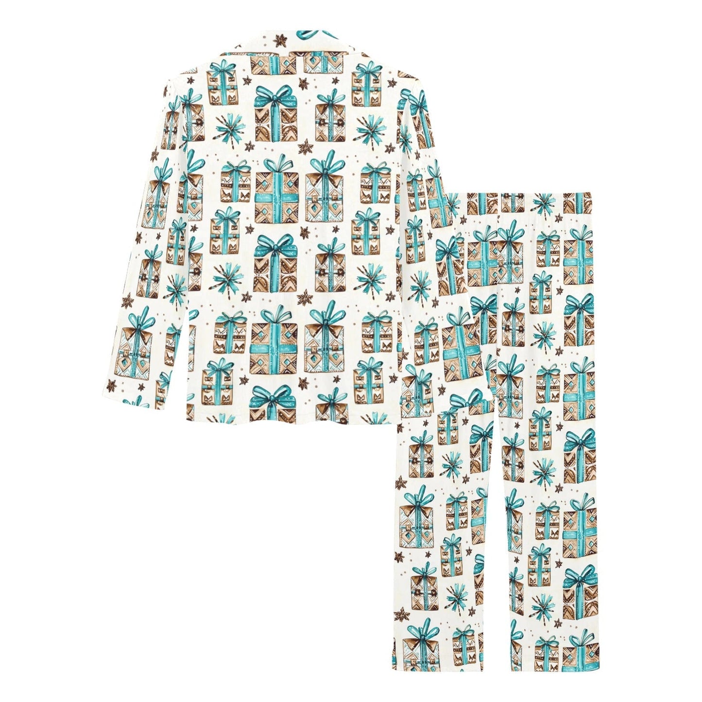 Baha Ranch Turquoise Christmas Presents Women's Western Pajamas