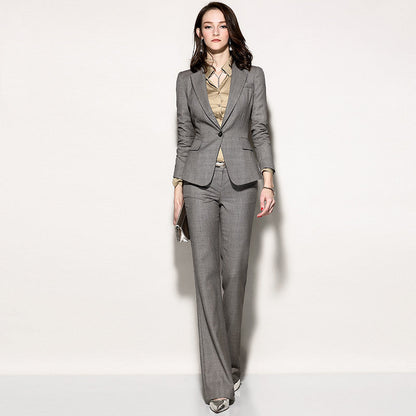 Women’s Thin Wool Professional Suit | Elegant Slim-Fit Business Blazer & Trousers Set | High-Sense Formal Office Wear | Premium Wool-Blend Tailored Suit for Women | 2026 Executive Fashion Collection