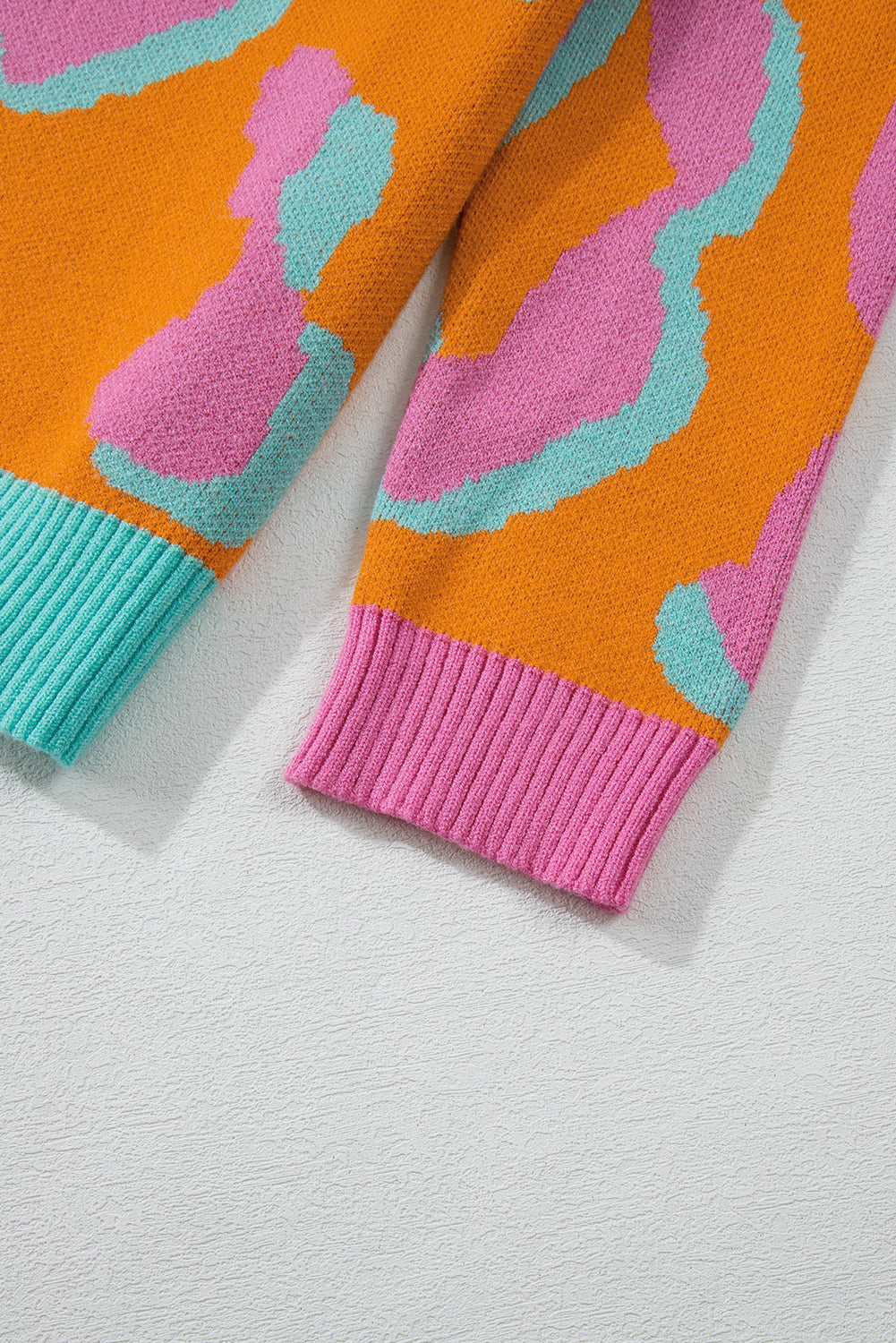 Threaded Pear Sophia Colorblock Ribbed Edge Sweater