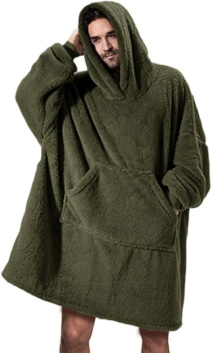 Women’s Winter Hoodie Sweatshirt with Big Pocket | Cozy Fleece-Lined Hooded Tops | Elegant Oversized Pullover Sweatshirt | Modern Relaxed Fit Winter Clothes for Ladies | 2026 Trendy Solid Color Streetwear Hoodie