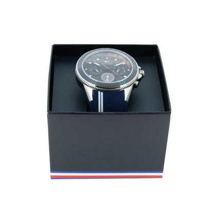 Tommy Hilfiger Men's Watch Blue Rubber Strap Aiden 1791859
