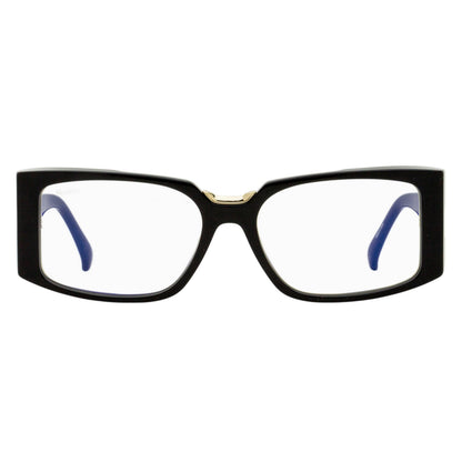 Max Mara Rectangular Blue Block Eyeglasses MM5157-B 001 Black/Gold 54mm