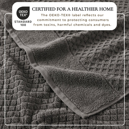 Cotton Diamond Waffle Weave Bath Towel Set - Grayson Collection