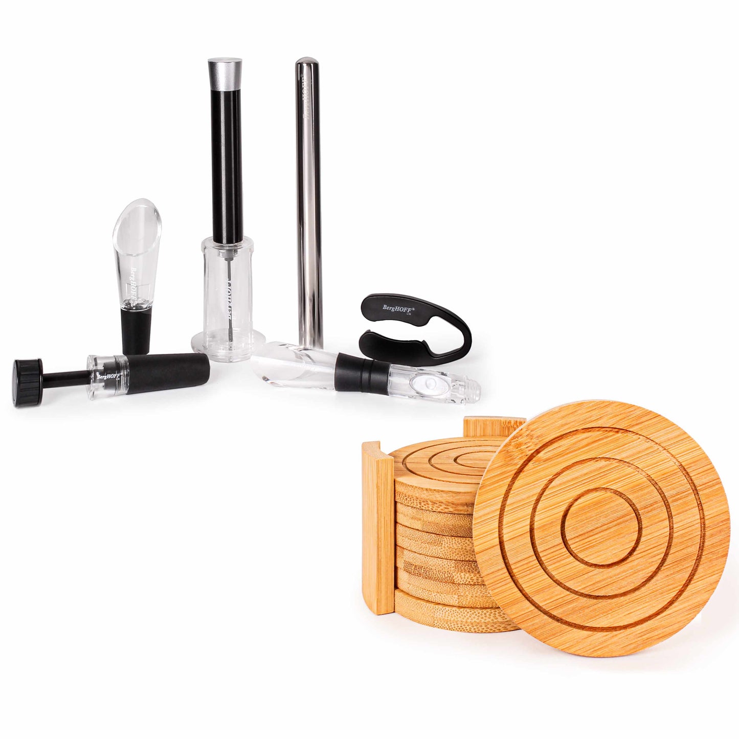 BergHOFF 12pc Wine Set with Coasters