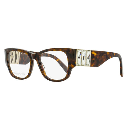 Swarovski Baguette Crystal Eyeglasses SK5473 052 Dark Havana 54mm