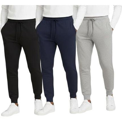 BenBen Mens 3 Pack Ultra Soft Basic Fleece Jogger
