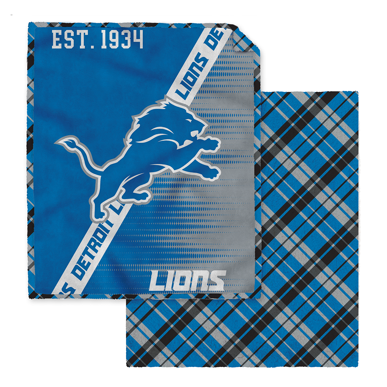 Detroit Lions NFL Team Heritage Soft Blanket 60x80
