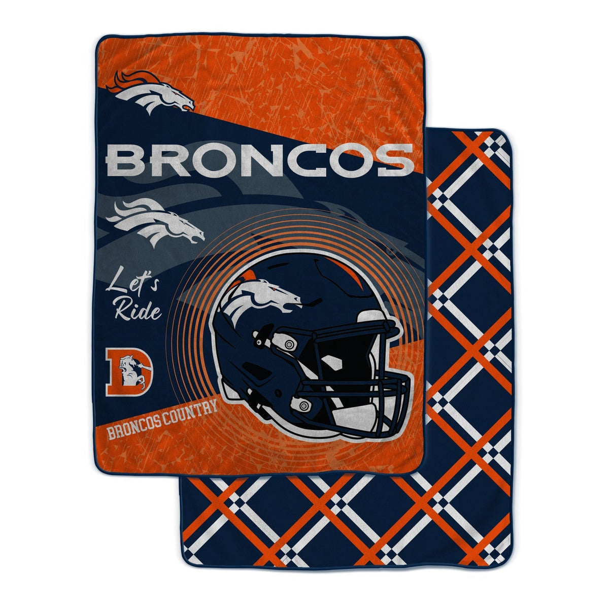 Denver Broncos NFL Team Helmet Fleece Blanket 60x80