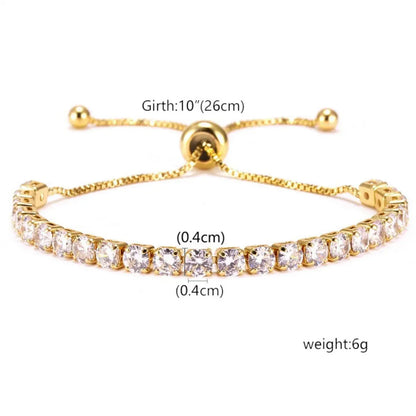 Elegant Sparkling Bangle Bracelet 2-Piece Set