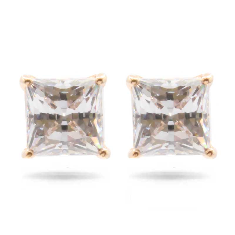 Swarovski Attract Square Crystal Rose Gold Earrings
