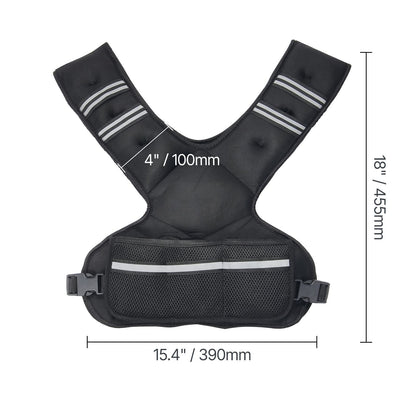 Adjustable Weighted Vest, 20-32lb Weight Vest with 6 Ironsand Weights and Reflective Stripe, Body Weight Vest Exercise Set for Men Women, Workout Equipment for Strength Training Running Jogging