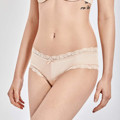 Classic Mid-Rise Lycra Lace Trim Panty