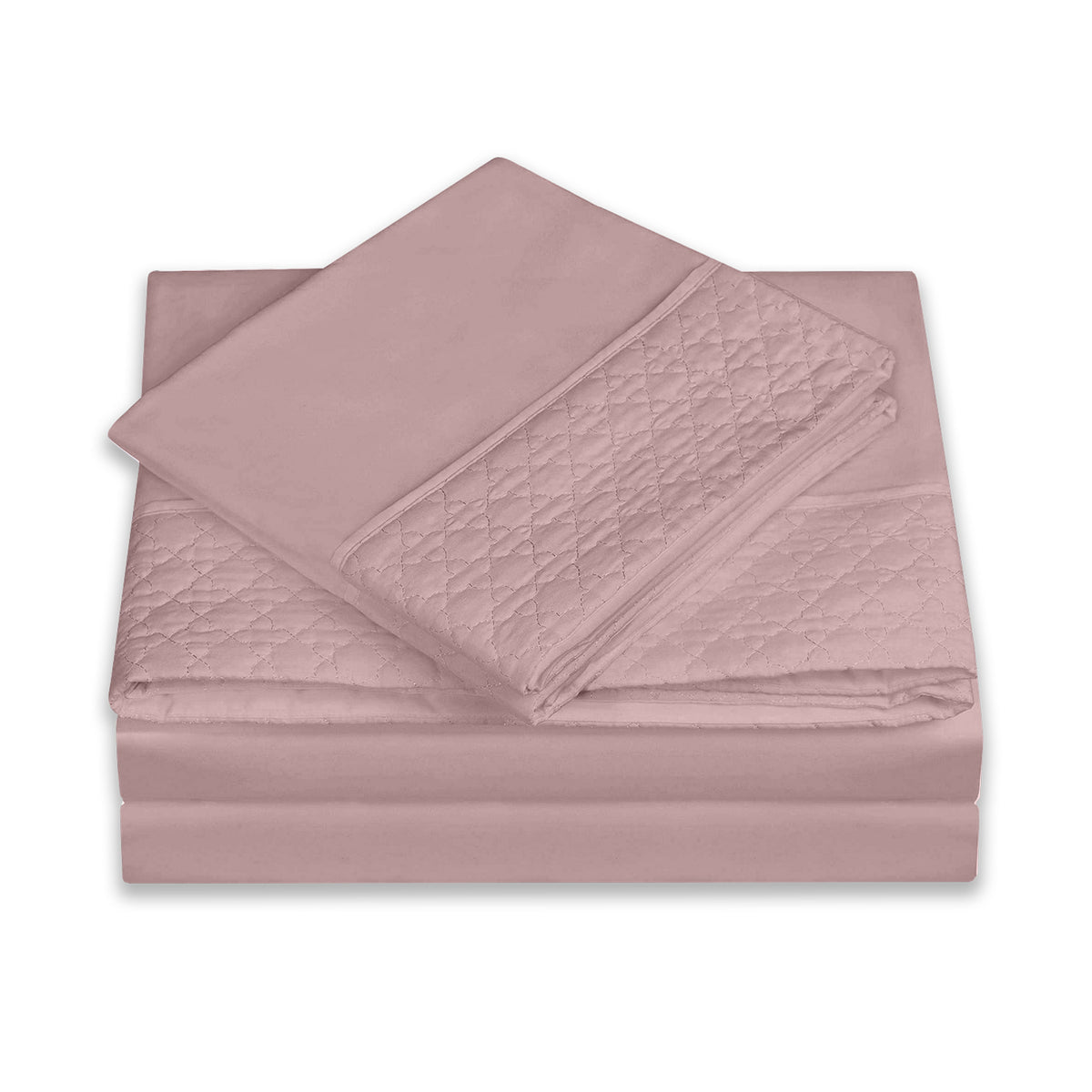 Elegant Comfort Quilted 4-Piece Sheet Set, Premium Hotel Quality