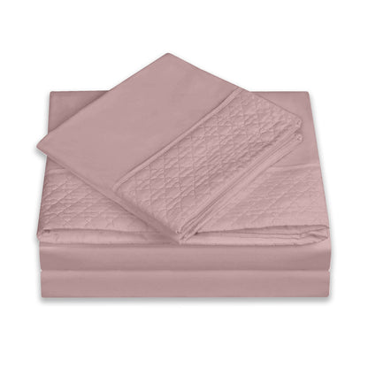 Elegant Comfort Quilted 4-Piece Sheet Set, Premium Hotel Quality