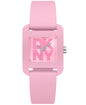 Dkny Women Watch, Pink Color Case, Pink Dial, Pink Silicone Strap, 3 Hands, 3 Atm