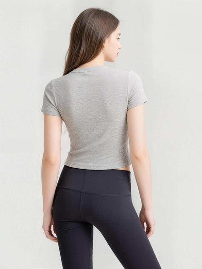 Buttery Soft Built-In Padded Bra Short Sleeve T-Shirt