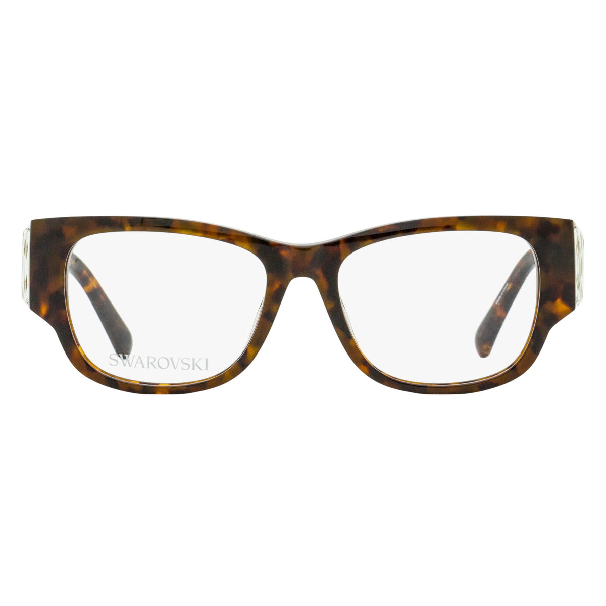 Swarovski Baguette Crystal Eyeglasses SK5473 052 Dark Havana 54mm