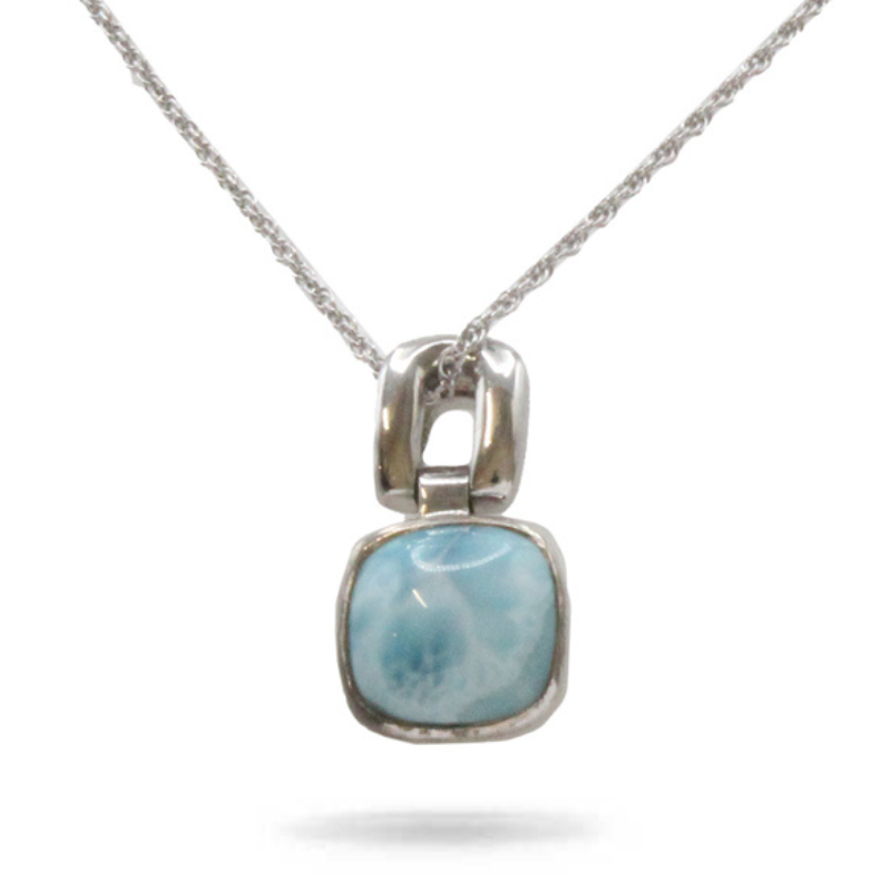 Larimar Stone Sterling Silver Del Mar Necklace By Marahlago