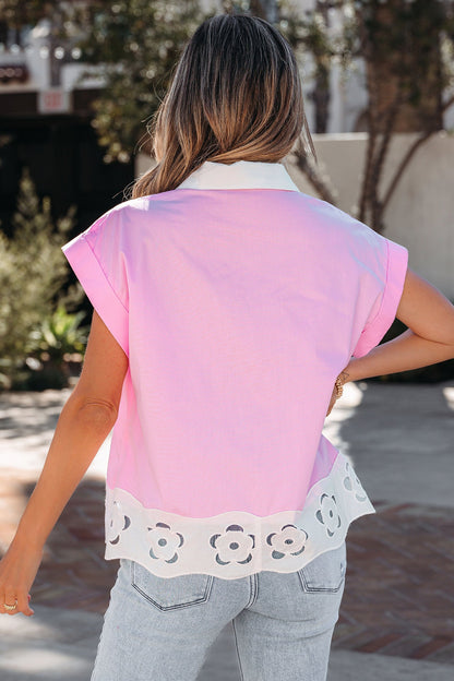Threaded Pear Francesca Short Sleeve Up Shirt