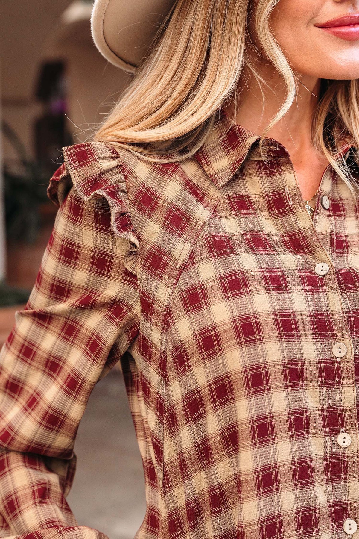 Threaded Pear Novalee Mini Shirt Dress Long Sleeve Top