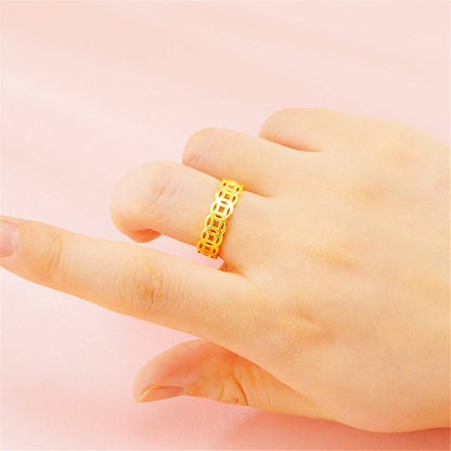24K Goldtone Open Coin Band