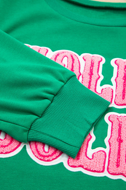 Threaded Pear Luz Embroidered Christmas Holiday Sweatshirt