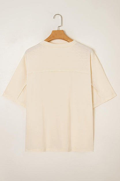 Threaded Pear Hannah Flower Patched Loose Top