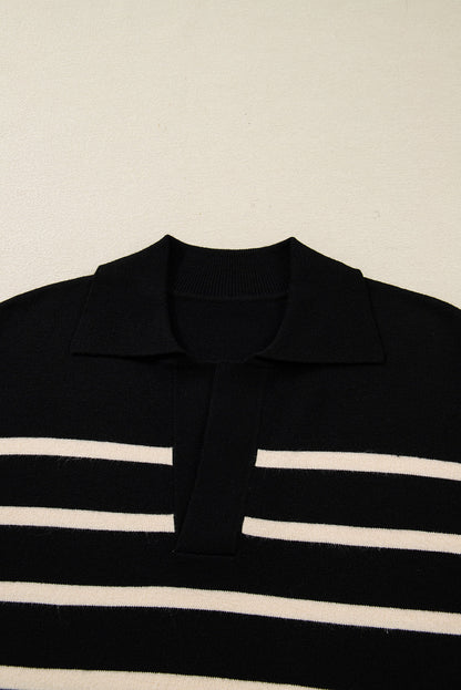 Threaded Pear Harper Collar Puff Sleeve Sweater