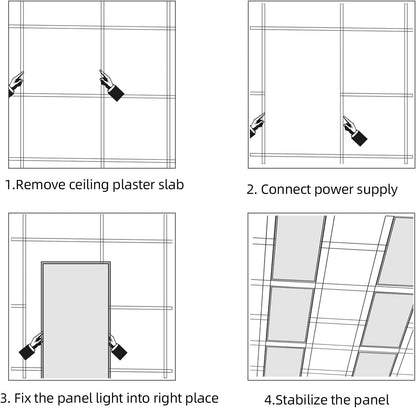 2x4 LED Flat Panel Light 4 Pack Dimmable 7800LM 5000K Ceiling Lighting Commercial Office Ready by ShipItFurniture