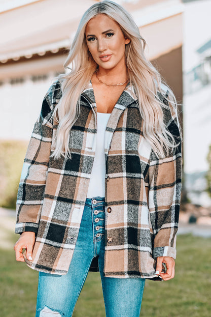 Threaded Pear Mia Plaid Print Shirt