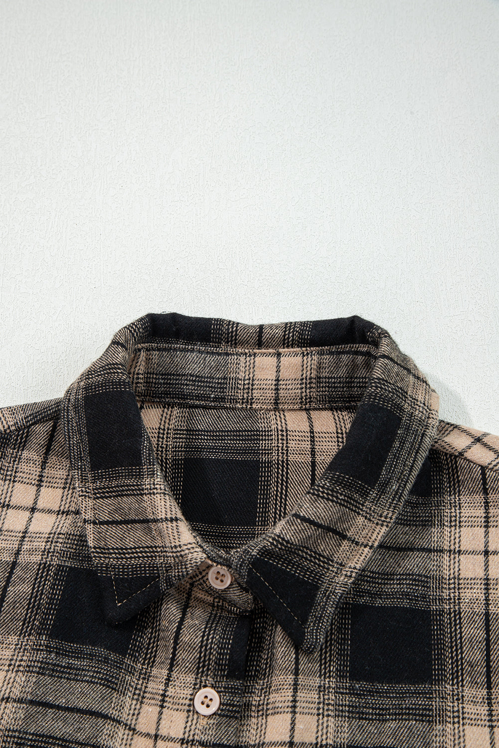 Threaded Pear Meredith Double Flap Brushed Shacket