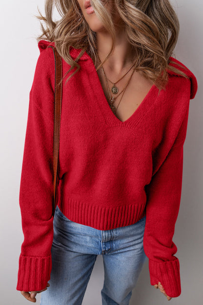 Threaded Pear Avery Edge Sexy Elegant Sweater