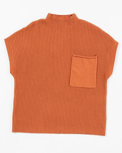 Ayla Short Sleeve Sweater - Orange